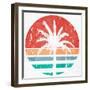 Retro Palm 2-Ann Bailey-Framed Art Print