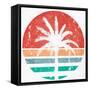 Retro Palm 2-Ann Bailey-Framed Stretched Canvas