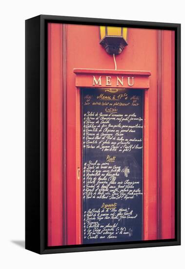 Retro Paris Restaurant Menu-Mr Doomits-Framed Stretched Canvas