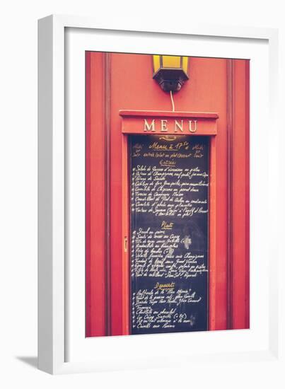 Retro Paris Restaurant Menu-Mr Doomits-Framed Photographic Print