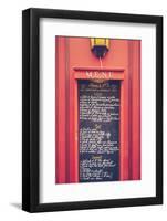 Retro Paris Restaurant Menu-Mr Doomits-Framed Photographic Print
