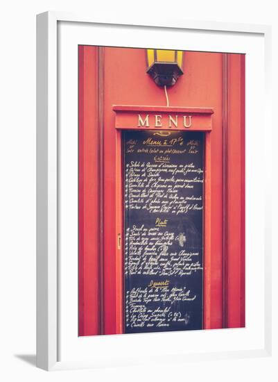 Retro Paris Restaurant Menu-Mr Doomits-Framed Photographic Print