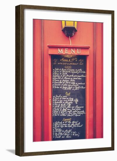 Retro Paris Restaurant Menu-Mr Doomits-Framed Photographic Print