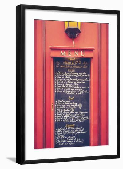 Retro Paris Restaurant Menu-Mr Doomits-Framed Photographic Print