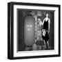 Retro Party Background with Beautiful Girl of 1920s Style-incomible-Framed Art Print