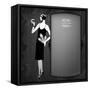 Retro Party Background with Beautiful Girl of 1920s Style-incomible-Framed Stretched Canvas