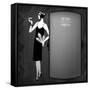 Retro Party Background with Beautiful Girl of 1920s Style-incomible-Framed Stretched Canvas