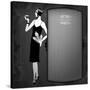Retro Party Background with Beautiful Girl of 1920s Style-incomible-Stretched Canvas