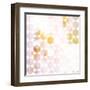 Retro Pattern of Geometric Hexagon Shapes-Little_cuckoo-Framed Art Print