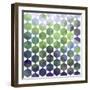 Retro Pattern of Geometric Hexagon Shapes-Little_cuckoo-Framed Art Print