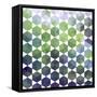 Retro Pattern of Geometric Hexagon Shapes-Little_cuckoo-Framed Stretched Canvas