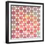 Retro Pattern of Geometric Hexagon Shapes-Little_cuckoo-Framed Art Print