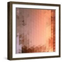 Retro Pattern of Geometric Shapes-Little_cuckoo-Framed Art Print