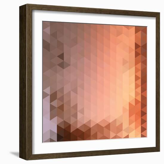 Retro Pattern of Geometric Shapes-Little_cuckoo-Framed Art Print