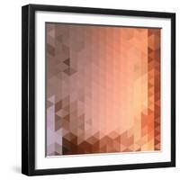 Retro Pattern of Geometric Shapes-Little_cuckoo-Framed Art Print