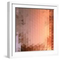 Retro Pattern of Geometric Shapes-Little_cuckoo-Framed Art Print