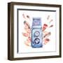 Retro Photo Camera with Feathers-Eisfrei-Framed Art Print