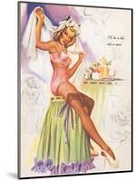 Retro Pin Up, Stockings & Wedding Veil-Freeman Elliott-Mounted Art Print