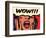 Retro Pop Art Surprised and Excited Comic Book Woman with Speech Bubble Saying Wow Vector Illustrat-drante-Framed Photographic Print