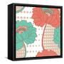 Retro Poppy-NuDesign-Framed Stretched Canvas