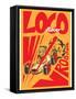 Retro Poster Cartoon Vintage Race Car Loco Racer-pedro alexandre teixeira-Framed Stretched Canvas