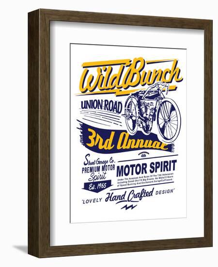 Retro Race Motor for Printing-null-Framed Art Print