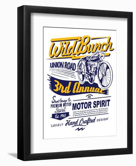 Retro Race Motor for Printing-null-Framed Art Print