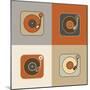 Retro Record Player Icons-YasnaTen-Mounted Art Print