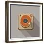 Retro Record Player Icons-YasnaTen-Framed Premium Giclee Print