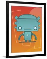 Retro Robot Aqua-Craig Snodgrass-Framed Giclee Print