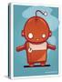 Retro Robot Orange-Craig Snodgrass-Stretched Canvas