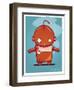 Retro Robot Orange-Craig Snodgrass-Framed Giclee Print