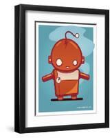 Retro Robot Orange-Craig Snodgrass-Framed Giclee Print