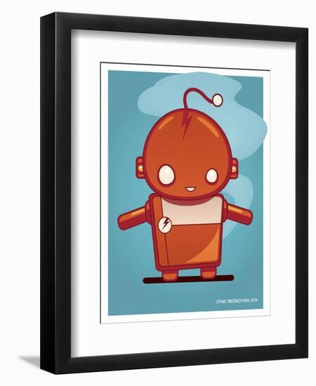 Retro Robot Orange-Craig Snodgrass-Framed Giclee Print