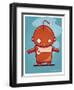 Retro Robot Orange-Craig Snodgrass-Framed Giclee Print