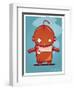 Retro Robot Orange-Craig Snodgrass-Framed Giclee Print