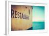 Retro Rustic Restaurant by the Sea-Mr Doomits-Framed Photographic Print