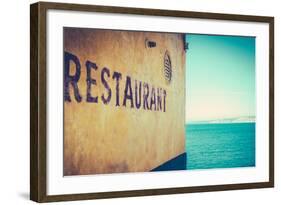 Retro Rustic Restaurant by the Sea-Mr Doomits-Framed Photographic Print