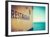 Retro Rustic Restaurant by the Sea-Mr Doomits-Framed Photographic Print