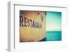 Retro Rustic Restaurant by the Sea-Mr Doomits-Framed Photographic Print