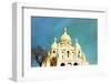 Retro Sacre-Coeur Church in Montmartre,Paris-ilolab-Framed Photographic Print