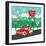 Retro Santa Driving I-Andi Metz-Framed Premium Giclee Print