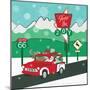 Retro Santa Driving I-Andi Metz-Mounted Premium Giclee Print