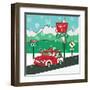 Retro Santa Driving I-Andi Metz-Framed Art Print