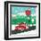 Retro Santa Driving I-Andi Metz-Framed Art Print