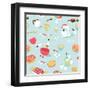 Retro Seamless Kitchen Pattern. Vector Illustration-Alisa Foytik-Framed Art Print