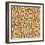 Retro Seamless Pattern With Circles-panova-Framed Art Print