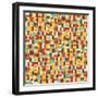 Retro Seamless Pattern With Circles-panova-Framed Art Print