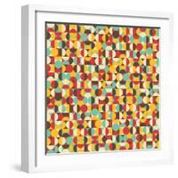 Retro Seamless Pattern With Circles-panova-Framed Art Print