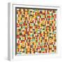 Retro Seamless Pattern With Circles-panova-Framed Art Print